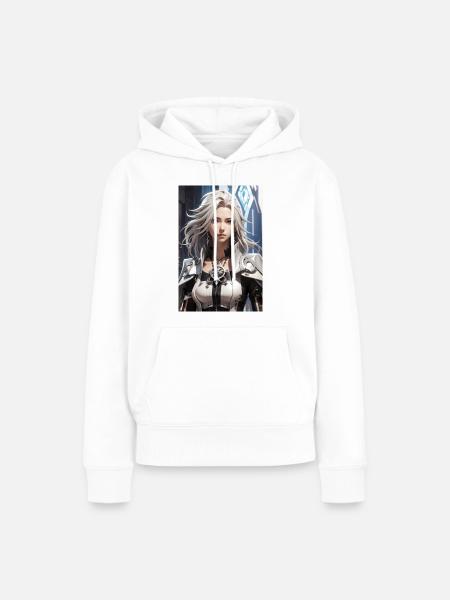 AI 3D Version 18 - Frauen Premium Bio Hoodie - Weiß