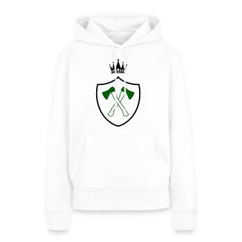 äxte axt wappen - Frauen Premium Bio Hoodie - Weiß - Vorne - Julia (174cm)