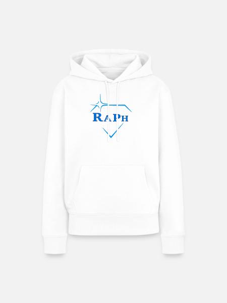 Raph - Frauen Premium Bio Hoodie - Weiß