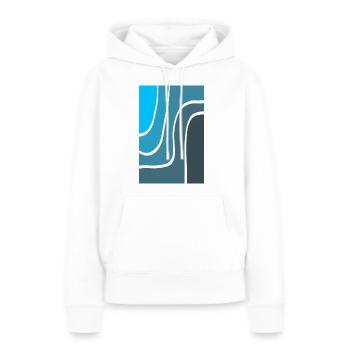Blue Wave - Frauen Premium Bio Hoodie - Weiß - Vorne - Julia (174cm)