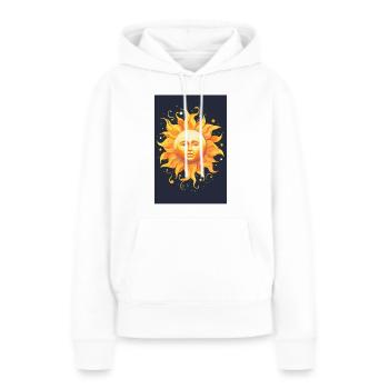 Cute design of the sun in summer - Women’s Premium Organic Hoodie - white - Front - Julia (174cm)