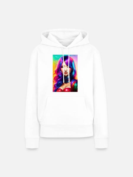 Fantasy Frau - Frauen Premium Bio Hoodie - Weiß
