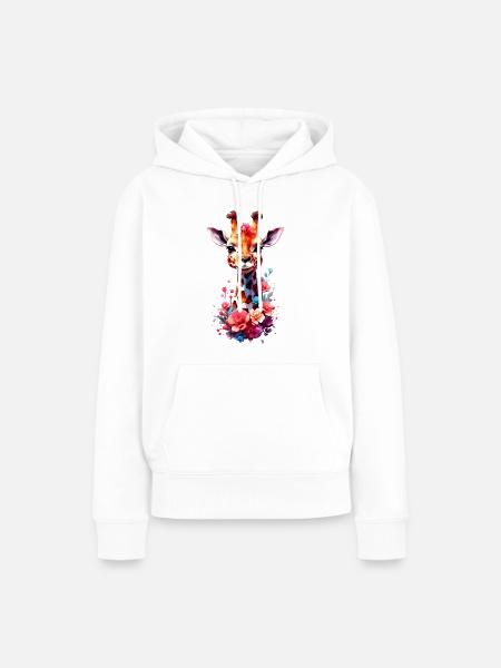 Giraffe V1 24 09 - Frauen Premium Bio Hoodie - Weiß