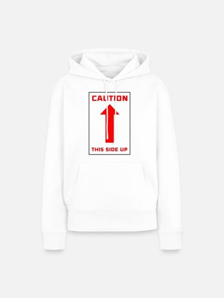 This Side Up - Frauen Premium Bio Hoodie - Weiß
