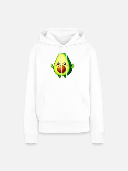 Avocado - Frauen Premium Bio Hoodie - Weiß