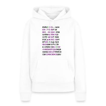Zilicium's Androide - Sweat à capuche Premium bio Femme - blanc - Devant - Julia (174cm)