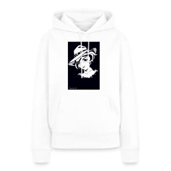 Wilde Johanna - Frauen Premium Bio Hoodie - Weiß - Vorne - Julia (174cm)