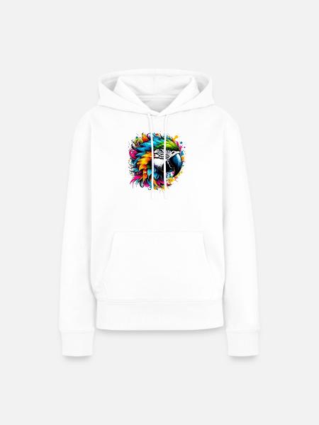 Papagei - Frauen Premium Bio Hoodie - Weiß