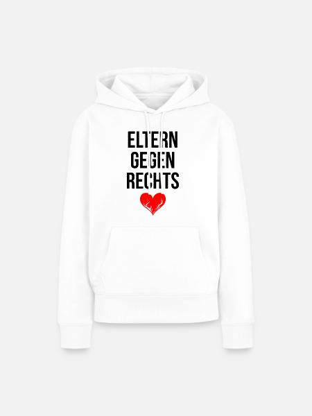 ELTERN GEGEN RECHTS - Frauen Premium Bio Hoodie - Weiß