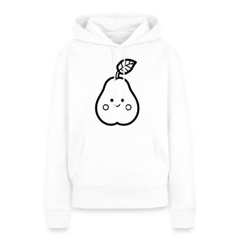 Birne - Frauen Premium Bio Hoodie - Weiß - Vorne - Julia (174cm)