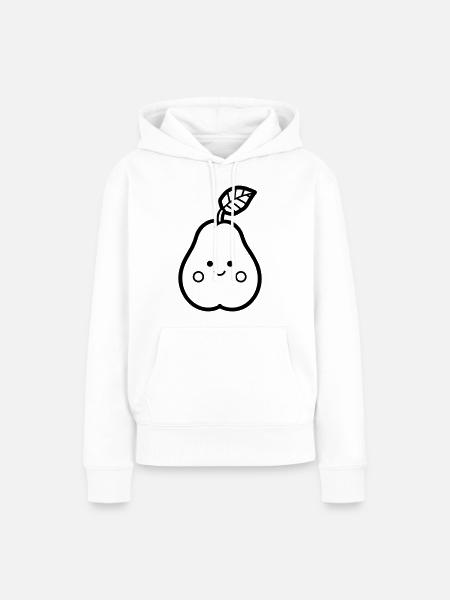 Birne - Frauen Premium Bio Hoodie - Weiß