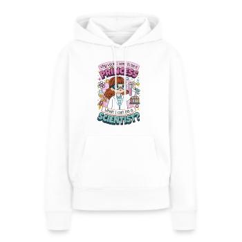 Je peux être un scientifique - Sweat à capuche Premium bio Femme - blanc - Devant - Julia (174cm)