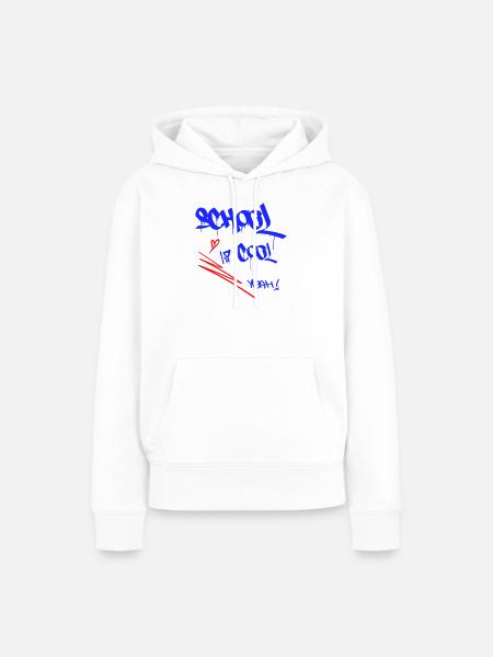 School is cool, Einschulung - Frauen Premium Bio Hoodie - Weiß