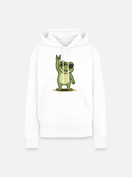 Rock'n'Ribbit - Frauen Premium Bio Hoodie - Weiß
