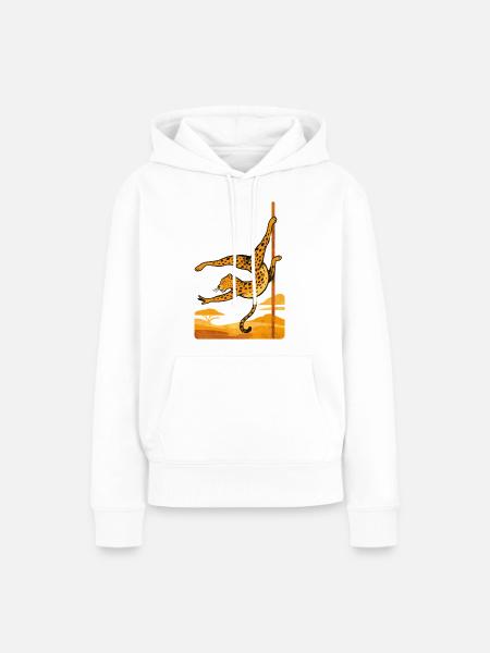 Pole Dance Leopardin Poledancerin Geschenk - Frauen Premium Bio Hoodie - Weiß