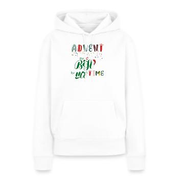 L’Avent, le meilleur moment - Sweat à capuche Premium bio Femme - blanc - Devant - Julia (174cm)