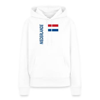 Haarlem - Frauen Premium Bio Hoodie - Weiß - Vorne - Julia (174cm)