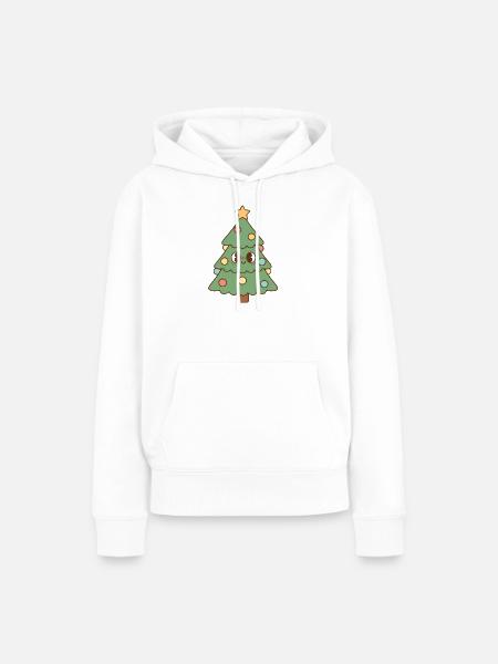 Weihnachtsbaum - Frauen Premium Bio Hoodie - Weiß