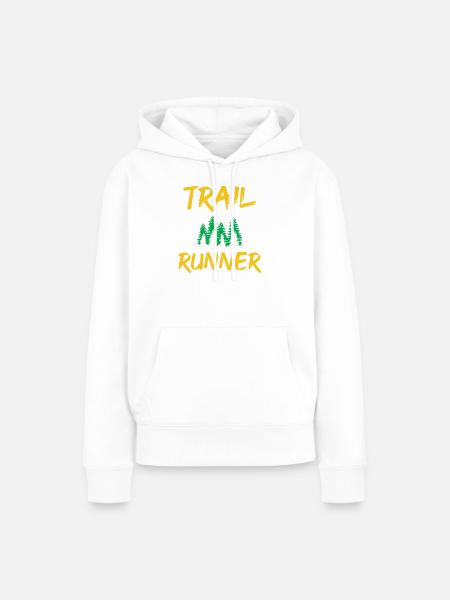 Trailrunner - Frauen Premium Bio Hoodie - Weiß