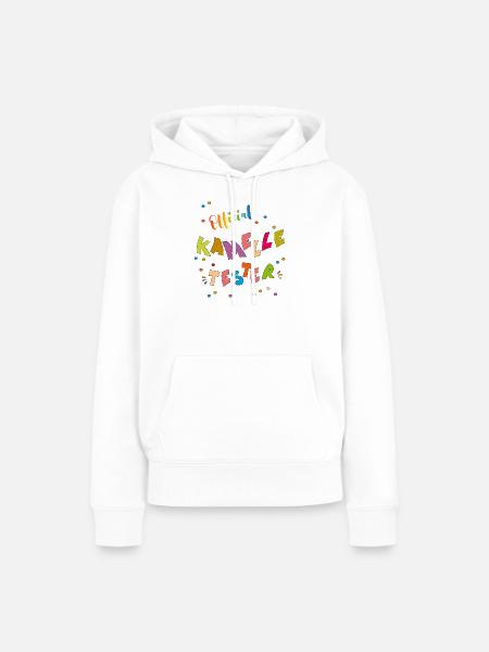Kamelle Tester - Frauen Premium Bio Hoodie - Weiß