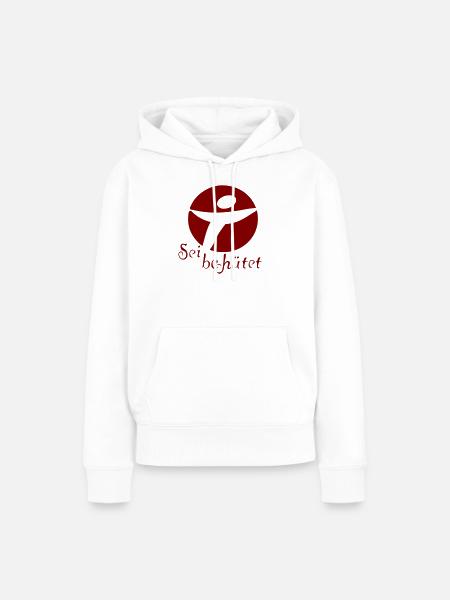 Christus sei behütet - Frauen Premium Bio Hoodie - Weiß