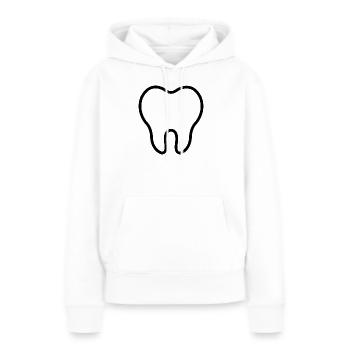 Dent - Sweat à capuche Premium bio Femme - blanc - Devant - Julia (174cm)