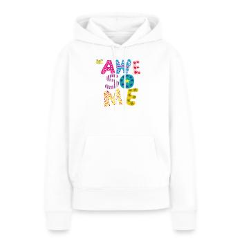 Sois génial - Sweat à capuche Premium bio Femme - blanc - Devant - Julia (174cm)