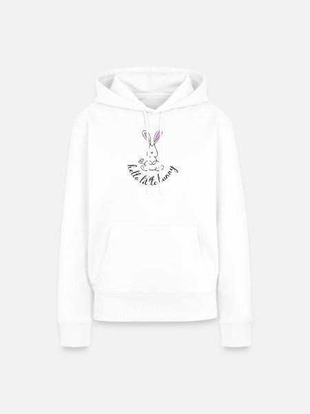 Little Bunny Pink - Frauen Premium Bio Hoodie - Weiß