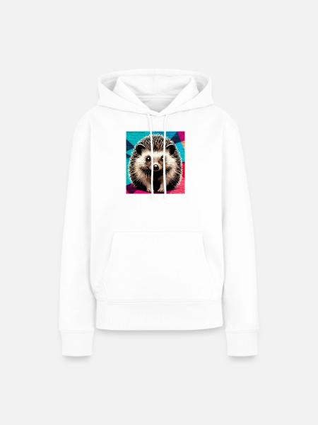 Igel - Frauen Premium Bio Hoodie - Weiß