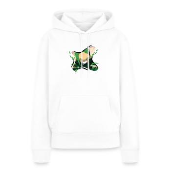 Senshu Xénos card energy - Sweat à capuche Premium bio Femme - blanc - Devant - Julia (174cm)