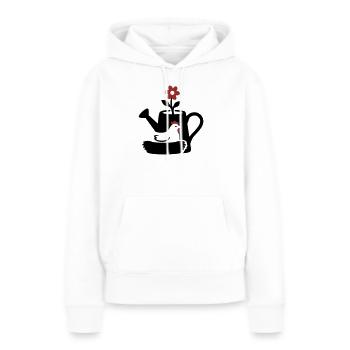 Graphique graphique de nid de poulet en arrosoir - Sweat à capuche Premium bio Femme - blanc - Devant - Julia (174cm)