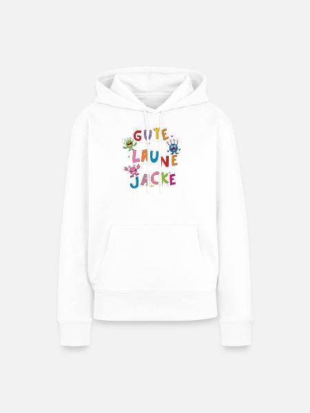 GUTE LAUNE MONSTER - Frauen Premium Bio Hoodie - Weiß