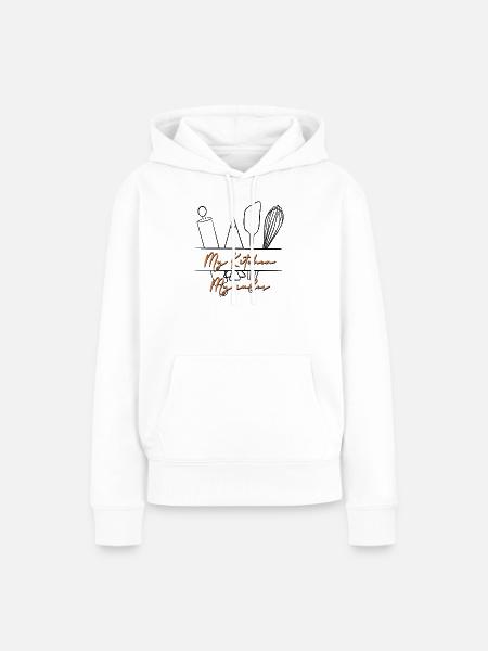 My Kitchen My Rules - Frauen Premium Bio Hoodie - Weiß