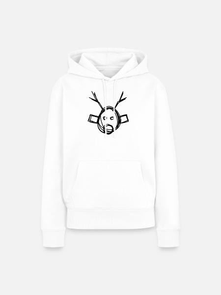 Rentier handgezeichnet - Frauen Premium Bio Hoodie - Weiß