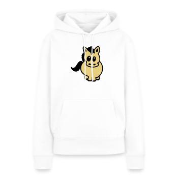 Dickes Pony - Frauen Premium Bio Hoodie - Weiß - Vorne - Julia (174cm)