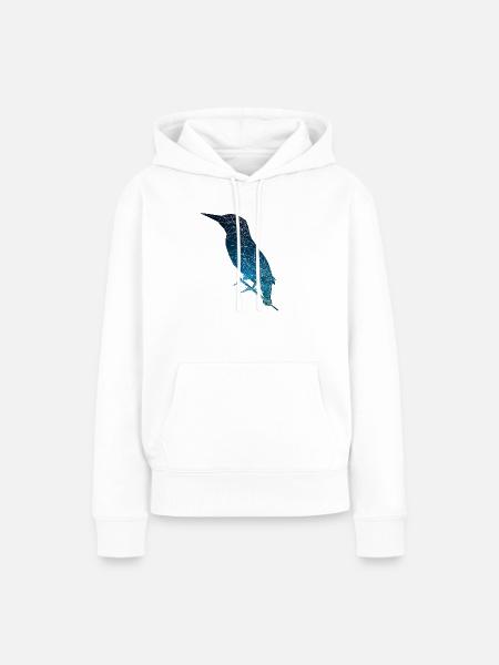 Eisvogel - Frauen Premium Bio Hoodie - Weiß