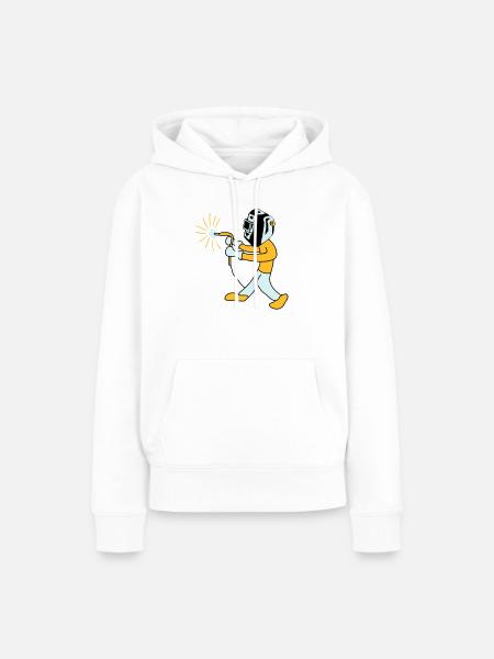 Welder - Frauen Premium Bio Hoodie - Weiß