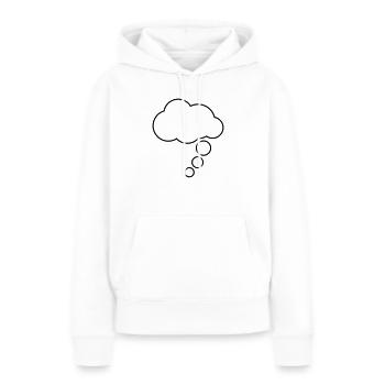 Comic Cartoon Denkblase - Frauen Premium Bio Hoodie - Weiß - Vorne - Julia (174cm)