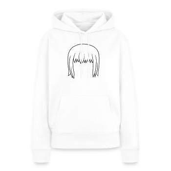 Bob Coiffure Bob Hair Head - Sweat à capuche Premium bio Femme - blanc - Devant - Julia (174cm)