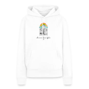 So sahen meine Hausaufgaben aus - Frauen Premium Bio Hoodie - Weiß - Vorne - Julia (174cm)