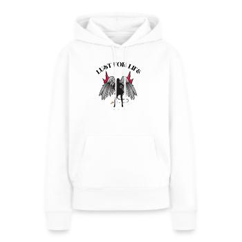 Walter & Wallis - Lust - Women’s Premium Organic Hoodie - white - Front - Julia (174cm)