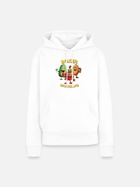 Veggie Punch - Frauen Premium Bio Hoodie - Weiß