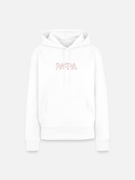 pappa - Frauen Premium Bio Hoodie - Weiß