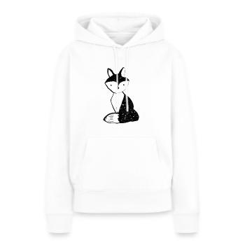 Prédateur animal renard Reineke Wolf Cadeau malin - Sweat à capuche Premium bio Femme - blanc - Devant - Julia (174cm)