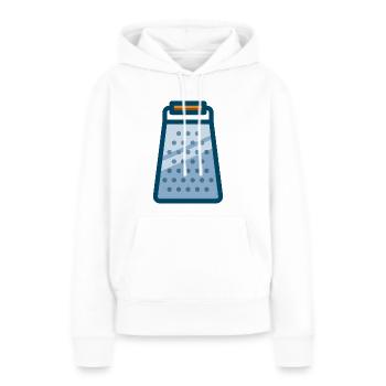 cheese grater kaese reibe veggie - Frauen Premium Bio Hoodie - Weiß - Vorne - Julia (174cm)