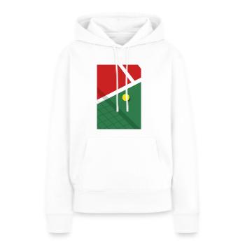 Minimalistisches Tennis Spielfeld Sport - Frauen Premium Bio Hoodie - Weiß - Vorne - Julia (174cm)