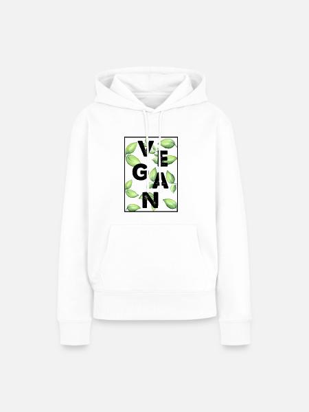 Vegan - Frauen Premium Bio Hoodie - Weiß