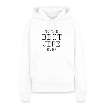 au meilleur jefe jamais - Sweat à capuche Premium bio Femme - blanc - Devant - Julia (174cm)