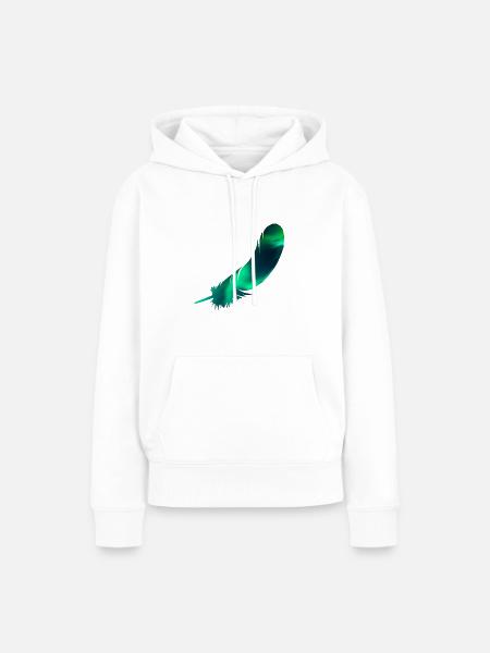 Coole Feder - Frauen Premium Bio Hoodie - Weiß