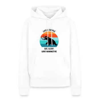 Drôle de mammouth âge de pierre âge glaciaire conception préhistorique - Sweat à capuche Premium bio Femme - blanc - Devant - Julia (174cm)